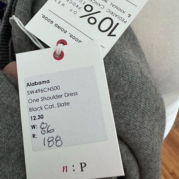 NWTs n:Philanthropy Alabama Silk Blend Sweater Dress in Slate Sz Small - Picture 4 of 4